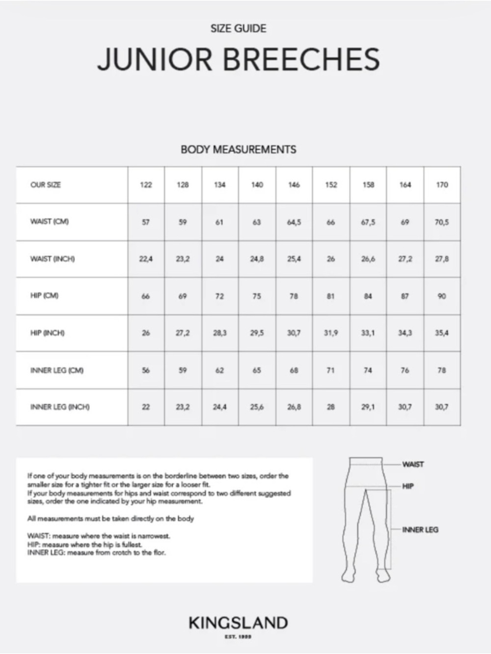 Kingsland Kids Beige Riding Breeches with Grip Panels - Picture 5 of 5